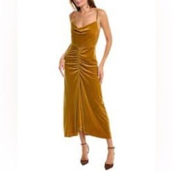 Zarr Collection Ruched Velvet Dress - Picture 6 of 15
